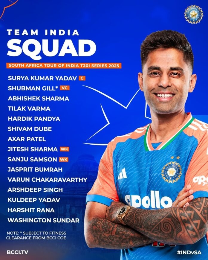 BCCI Announces India's Man Squad for South Africa T20I Series