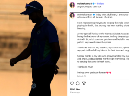 Indian Bowler Mohit Sharma Retires from All Cricket Formats Indian Bowler Mohit Sharma Retires from All Cricket Formats