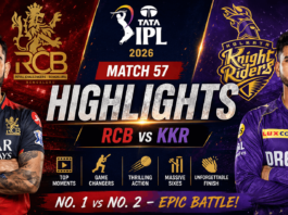 Royal Challengers Bengaluru vs Kolkata Knight Riders Match 57 Highlights – IPL 2026